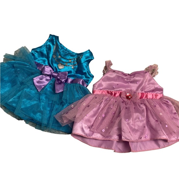 Build-A-Bear Blue and Pink Dress Set - Picture 1 of 1